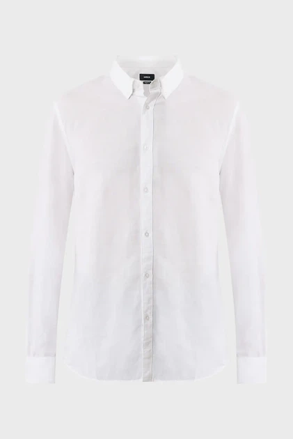Чоловіча біла лляна сорочка CALEB Basic linen shirt Mexx XL MF007200151M - изображение 5