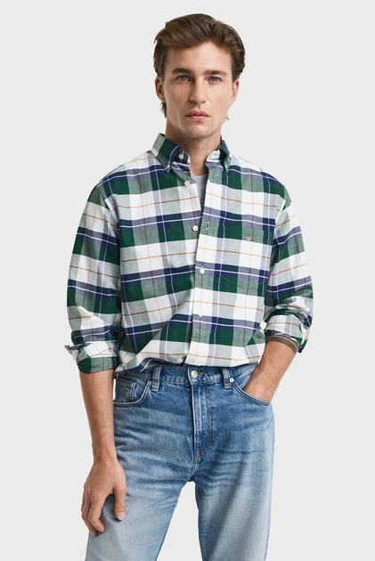 Чоловіча картата сорочка REG CLASSIC OXFORD CHECK Gant XL 3250147 - Фото 5 Чоловіча картата сорочка REG CLASSIC OXFORD CHECK Gant XL 3250147 - изображение 5