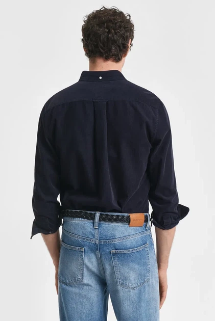 Чоловіча темно-синя вельветова сорочка REG CORDUROY SHIRT Gant M 3250351 - Фото 3 Чоловіча темно-синя вельветова сорочка REG CORDUROY SHIRT Gant M 3250351 - изображение 3