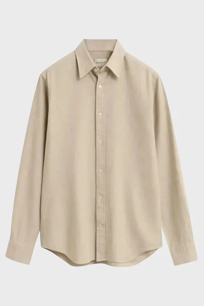 Чоловіча бежева сорочка FLANNEL Gant S 3250227 - Фото 8 Чоловіча бежева сорочка FLANNEL Gant S 3250227 - зображення 8