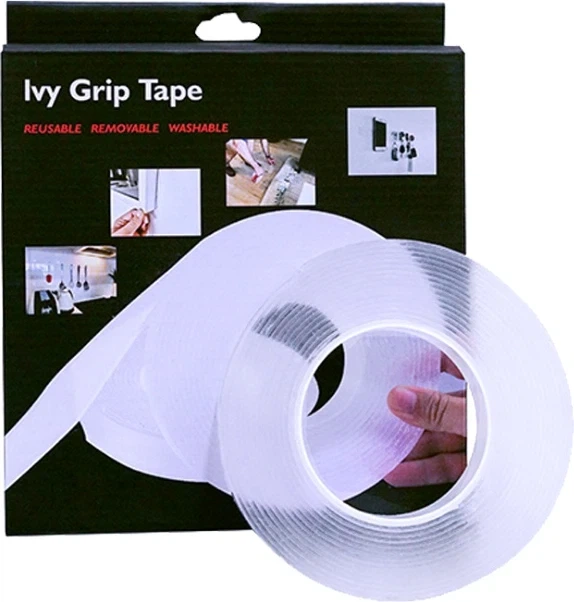 Двухсторонняя клейкая лента Ivy Grip Tape многоразовая 30 мм/1 м (MX-13353) - Фото 4 Двухсторонняя клейкая лента Ivy Grip Tape многоразовая 30 мм/1 м (MX-13353) - изображение 4