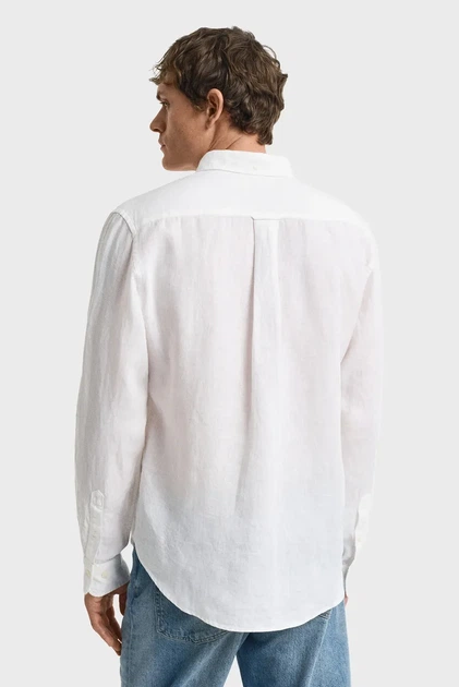 Чоловіча біла лляна сорочка REG LINEN SHIRT Gant XL 3250076 - изображение 3