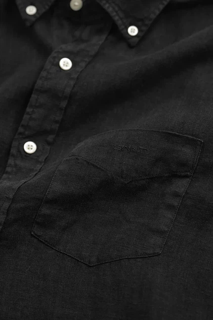 Чоловіча чорна лляна сорочка REG GMNT DYED LINEN SHIRT Gant XL 3240120 - зображення 3