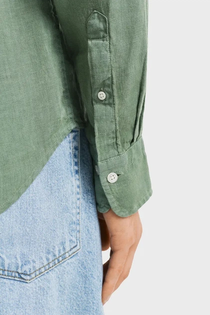 Чоловіча зелена лляна сорочка REG GMNT DYED LINEN SHIRT Gant XL 3240120 - изображение 5