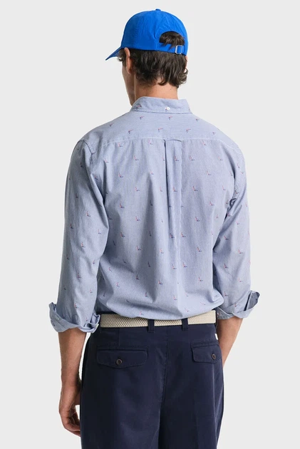Чоловіча сорочка з візерунком REG SAILING FIL COUPE SHIRT Gant XL 3250036 - Фото 3 Чоловіча сорочка з візерунком REG SAILING FIL COUPE SHIRT Gant XL 3250036 - изображение 3