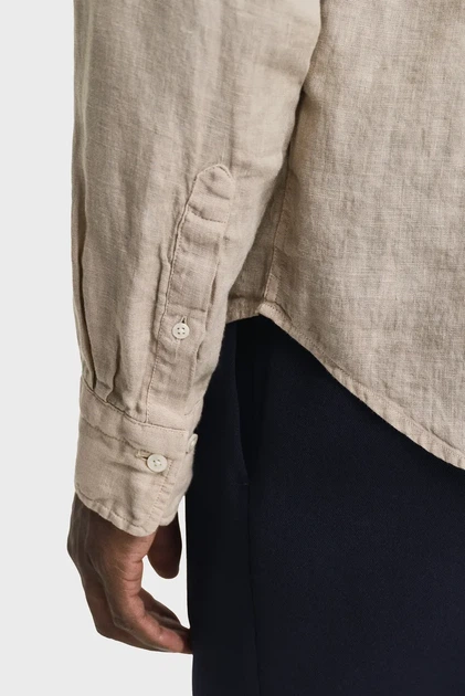 Чоловіча бежева лляна сорочка REG GMNT DYED LINEN SHIRT Gant XL 3240120 - изображение 5