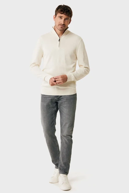 Чоловіча бежева кофта MATEO Premium knit sweater half zip Mexx XL MF006601451M - изображение 2