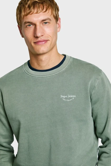 Чоловічий оливковий світшот Pepe Jeans S PM582735 - изображение 4