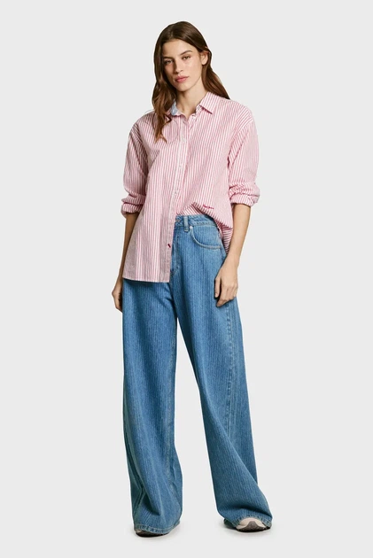 Жіночі сині джинси біля смужки WIDE LEG JEANS UHW JAIMY Pepe Jeans 24 PL204740ID12 - Фото 2 Жіночі сині джинси біля смужки WIDE LEG JEANS UHW JAIMY Pepe Jeans 24 PL204740ID12 - зображення 2