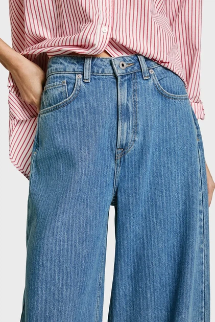 Жіночі сині джинси біля смужки WIDE LEG JEANS UHW JAIMY Pepe Jeans 24 PL204740ID12 - Фото 5 Жіночі сині джинси біля смужки WIDE LEG JEANS UHW JAIMY Pepe Jeans 24 PL204740ID12 - зображення 5