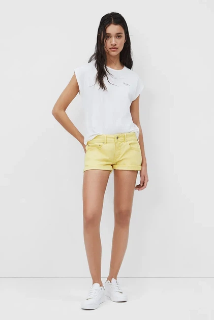 Жіночі жовті джинсові шорти SIOUXIE Pepe Jeans 26 PL800685YE4 - зображення 2