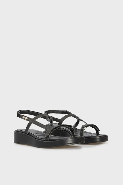 Жіночі чорні шкіряні сандалі HARU MIX Pepe Jeans 38 PLS90677 - изображение 3