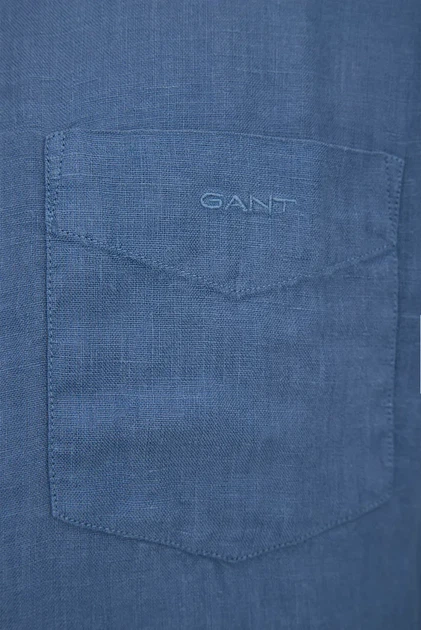 Чоловіча синя лляна сорочка EG GMNT DYED LINEN BAND SHIRT Gant XL 3240122 - Фото 3 Чоловіча синя лляна сорочка EG GMNT DYED LINEN BAND SHIRT Gant XL 3240122 - изображение 3