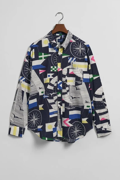 Чоловіча сорочка з візерунком REL SAILING PRINT Gant M 3230036 - изображение 7