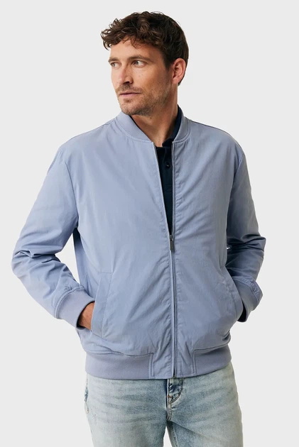 Чоловічий блакитний бомбер Cotton blend bomber jacket Mexx M MF006800751M - изображение 3