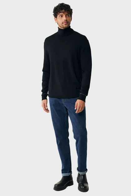 Чоловічий чорний гольф JACK Mexx M MF006600843M - изображение 2