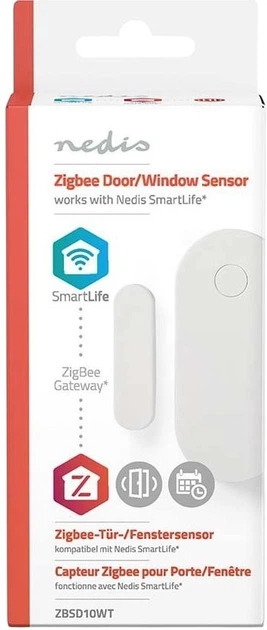 Бездротовий датчик відкриття дверей/вікна Nedis ZBSD10WT White - зображення 5
