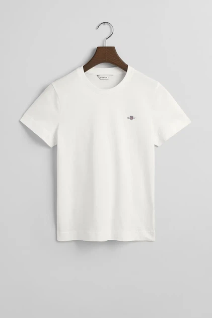 Жіноча біла футболка REG SHIELD SS T-SHIRT Gant S 4200200 - изображение 5