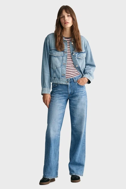 Жіноча футболка у смужку STRIPED RIBBED Gant XS 4200837 - изображение 3