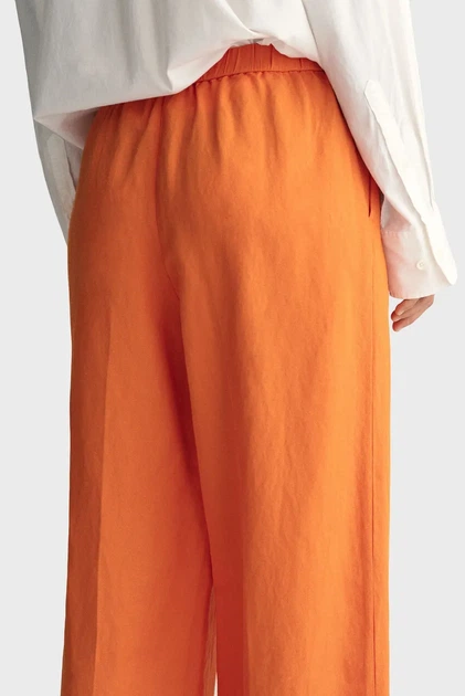 Жіночі помаранчеві лляні штани REL LINEN BLEND PULL ON Gant 34 4150306 - Фото 4 Жіночі помаранчеві лляні штани REL LINEN BLEND PULL ON Gant 34 4150306 - зображення 4