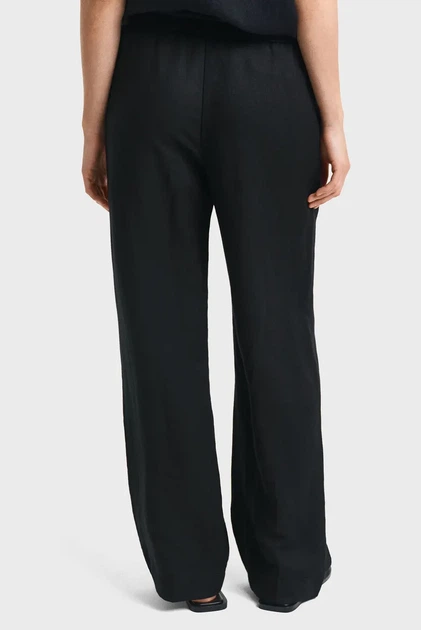 Жіночі чорні лляні штани REL LINEN BLEND PULL ON PANTS Gant 38 4150348 - зображення 3