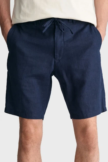 Чоловічі темно-сині лляні шорти RELAXED LINEN DS Gant XL 205073 - изображение 3
