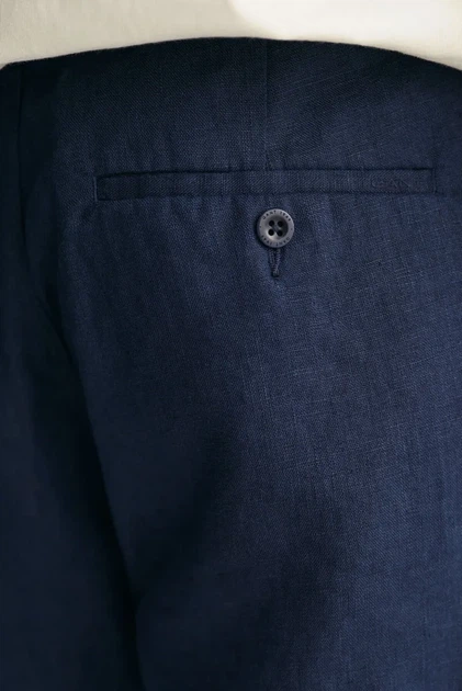 Чоловічі темно-сині лляні шорти RELAXED LINEN DS Gant XL 205073 - изображение 7