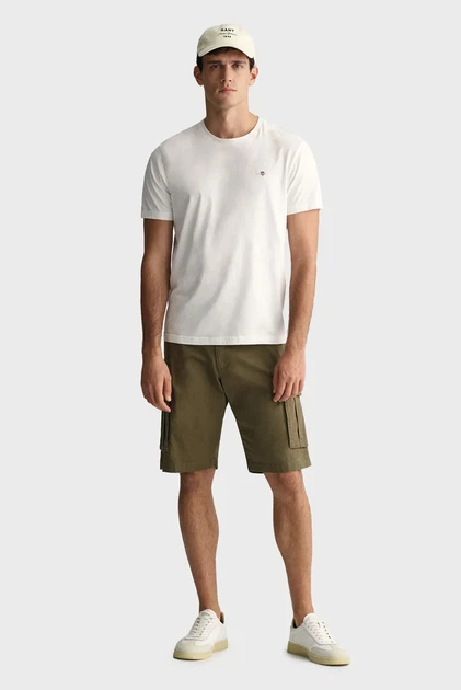 Чоловічі зелені шорти RELAXED TWILL CARGO SHORTS Gant 32 205069 - Фото 5 Чоловічі зелені шорти RELAXED TWILL CARGO SHORTS Gant 32 205069 - изображение 5