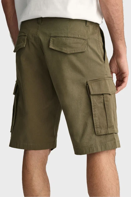 Чоловічі зелені шорти RELAXED TWILL CARGO SHORTS Gant 32 205069 - Фото 6 Чоловічі зелені шорти RELAXED TWILL CARGO SHORTS Gant 32 205069 - изображение 6