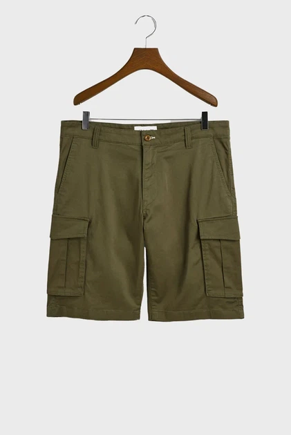 Чоловічі зелені шорти RELAXED TWILL CARGO SHORTS Gant 32 205069 - Фото 9 Чоловічі зелені шорти RELAXED TWILL CARGO SHORTS Gant 32 205069 - изображение 9