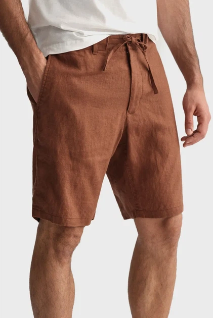 Чоловічі коричневі лляні шорти RELAXED LINEN DS Gant L 205073 - изображение 3