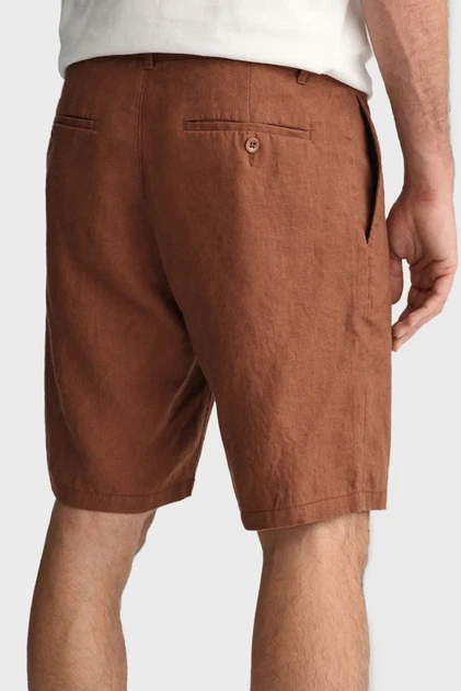 Чоловічі коричневі лляні шорти RELAXED LINEN DS Gant L 205073 - изображение 4