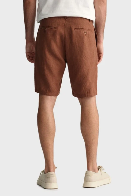 Чоловічі коричневі лляні шорти RELAXED LINEN DS Gant L 205073 - изображение 5