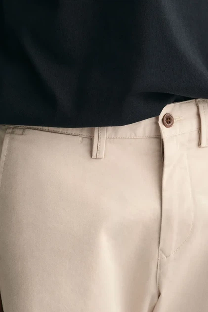 Чоловічі бежеві шорти SLIM TWILL Gant 30 205067 - Фото 5 Чоловічі бежеві шорти SLIM TWILL Gant 30 205067 - изображение 5