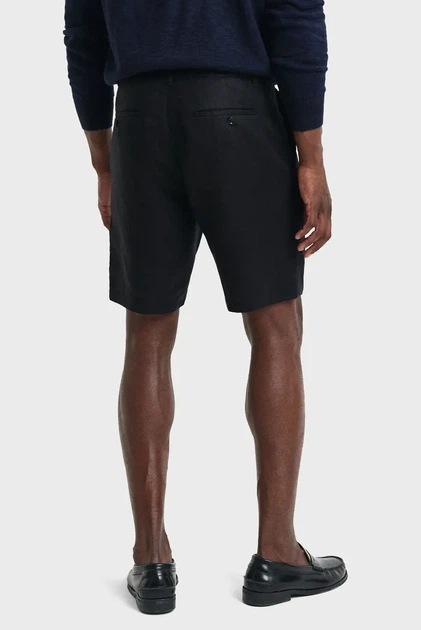 Чоловічі чорні лляні шорти RELAXED LINEN DS SHORTS Gant XL 205073 - изображение 3