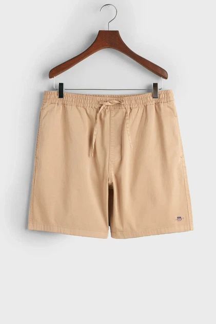 Чоловічі бежеві шорти DRAWSTRING LOGO Gant XL 205075 - Фото 7 Чоловічі бежеві шорти DRAWSTRING LOGO Gant XL 205075 - изображение 7