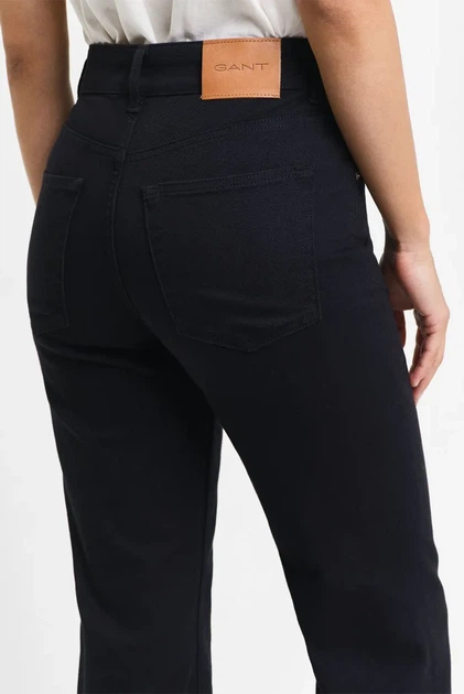Жіночі чорні джинси BLACK SLIM FLARE Gant 28 4100238 - Фото 4 Жіночі чорні джинси BLACK SLIM FLARE Gant 28 4100238 - изображение 4