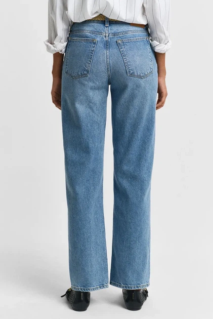 Жіночі блакитні джинси STRAIGHT RIGID JEANS Gant 27 4100303 - изображение 3