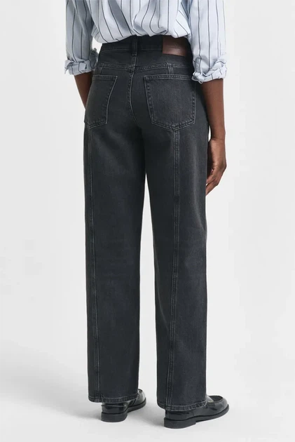 Жіночі темно-сірі джинси RELAXED STRETCH SEAM JEANS Gant 28 4100255 - Фото 3 Жіночі темно-сірі джинси RELAXED STRETCH SEAM JEANS Gant 28 4100255 - изображение 3
