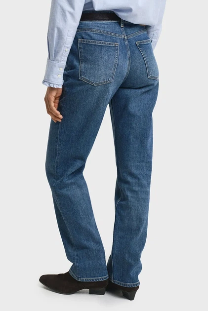 Жіночі сині джинси STRAIGHT STRETCH Gant 25-32 4100304 - изображение 3