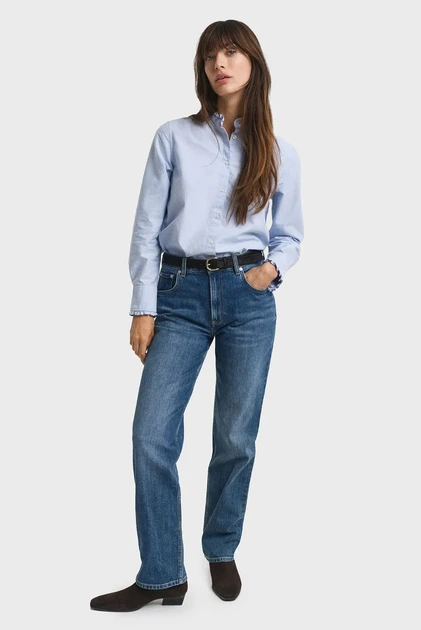 Жіночі сині джинси STRAIGHT STRETCH Gant 25-32 4100304 - изображение 6