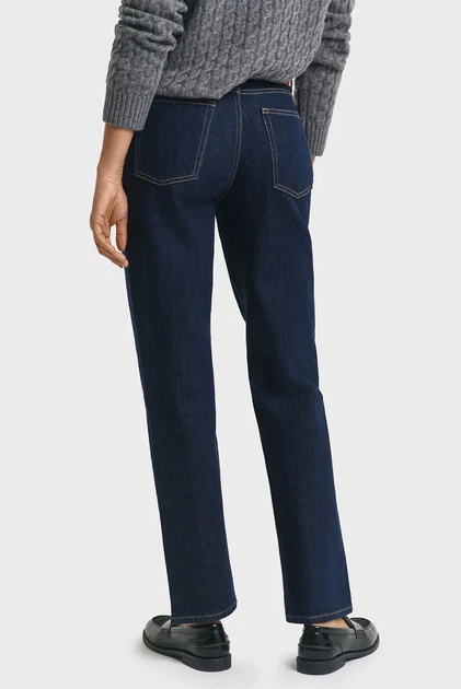 Жіночі темно-сині джинси STRAIGHT STRETCH Gant 25-32 4100304 - изображение 3