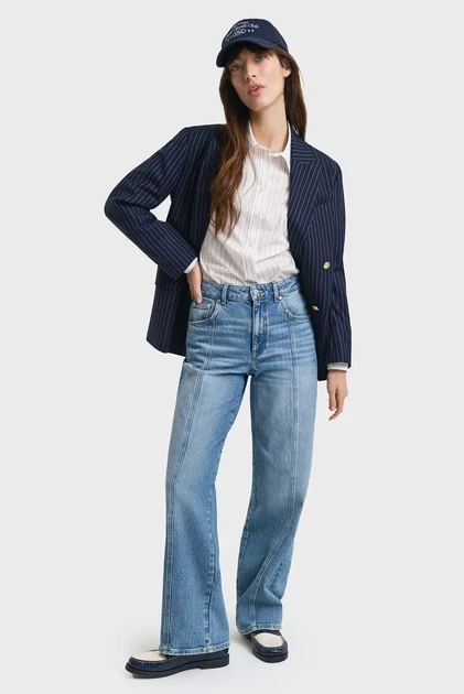 Жіночі сині джинси RELAXED STRETCH SEAM Gant 28 4100255 - изображение 4