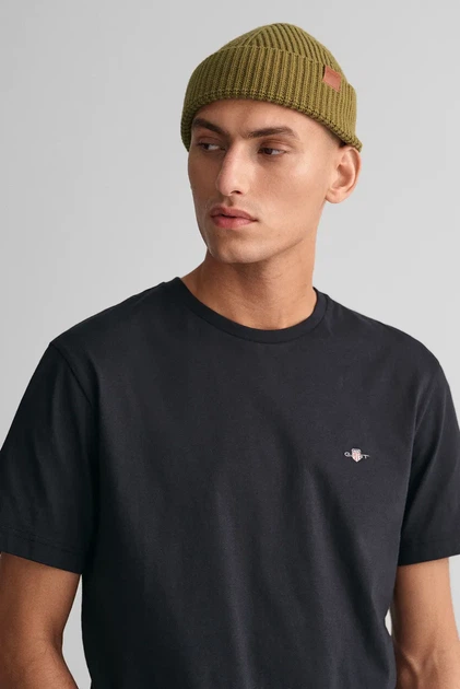 Чоловіча чорна футболка REG SHIELD SS T-SHIRT Gant L 2003184 - изображение 4