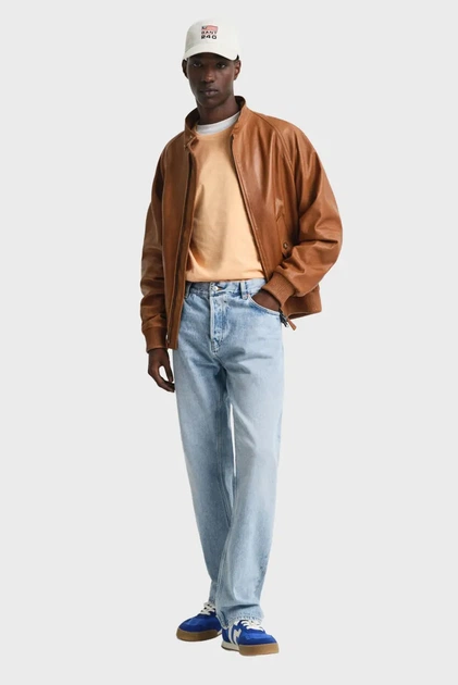 Чоловіча помаранчева футболка Gant M 2003184 - изображение 4