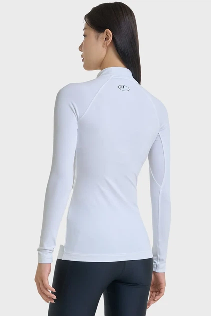 Жіночий білий лонгслів UA CG Authentics Mockneck Under Armour XS 1368702-100 - изображение 3