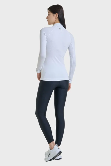Жіночий білий лонгслів UA CG Authentics Mockneck Under Armour XS 1368702-100 - изображение 4