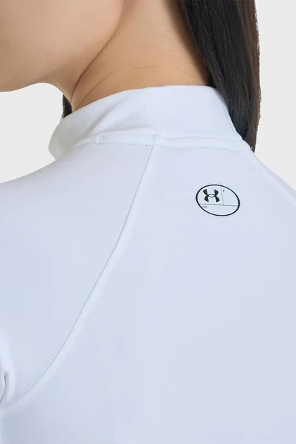 Жіночий білий лонгслів UA CG Authentics Mockneck Under Armour XS 1368702-100 - изображение 7