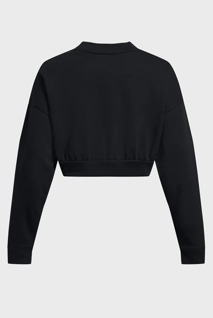 Жіночий чорний світшот UA Rival Terry OS Crop Crw Under Armour SM 1382738-001 - Фото 4 Жіночий чорний світшот UA Rival Terry OS Crop Crw Under Armour SM 1382738-001 - зображення 4