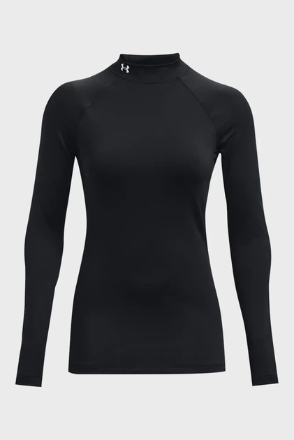 Жіночий чорний лонгслів UA CG Authentics Mockneck-BLK Under Armour M 1368702-001 - изображение 5